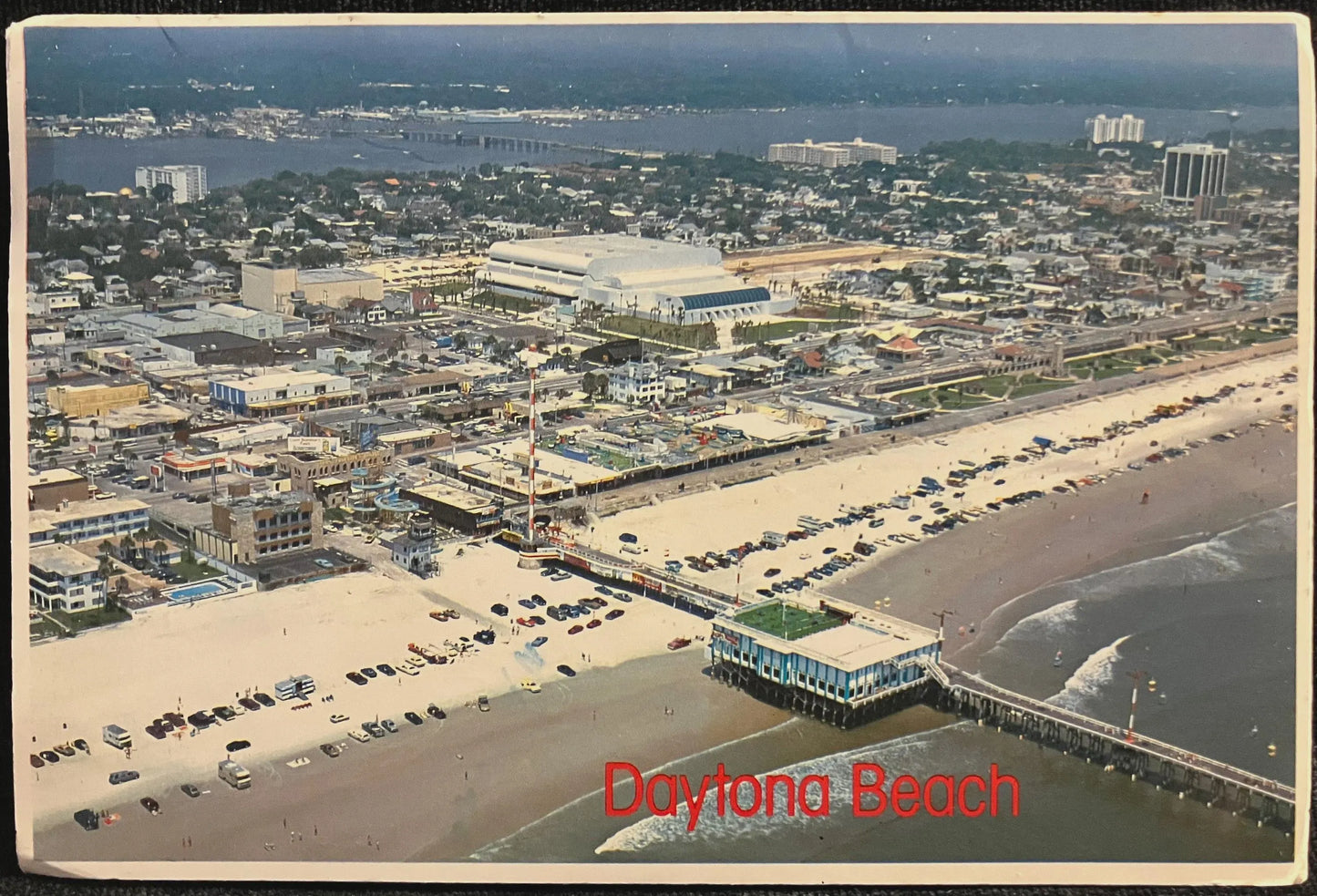 Daytona Beach, Florida - Photo: John Nyberg - With Red, Fourteen cent, Julia Ward Howe stamp - Vintage Postcard