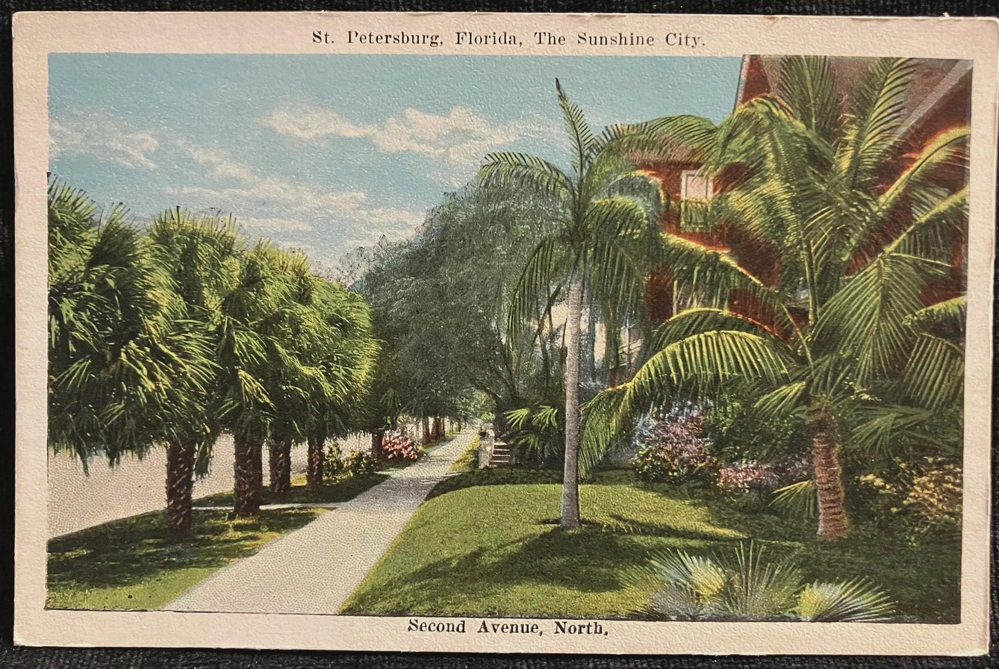 St. Petersburg, Florida, the Sunshine City - Second Avenue, North - Vintage Postcard