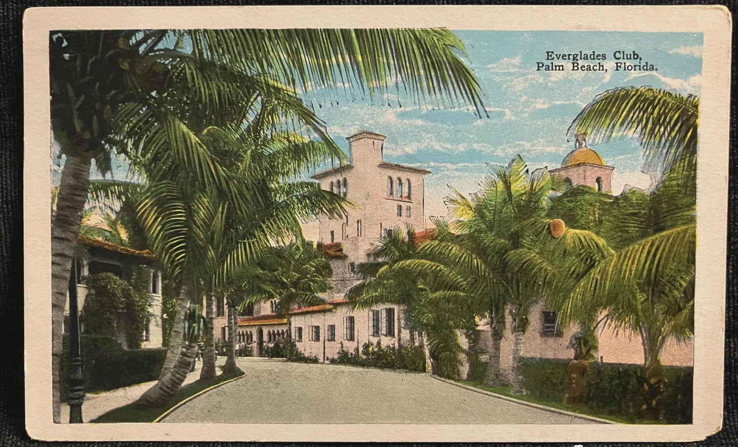Everglades Club Palm Beach, Florida - Vintage Club Postcard