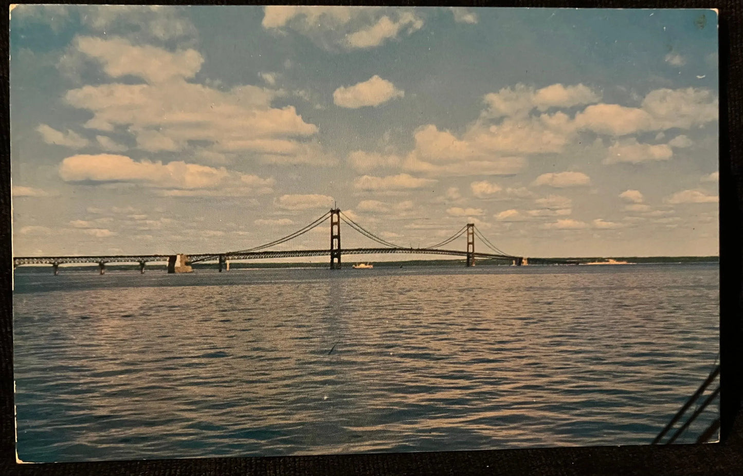 The Mackinac Bridge - State of Michigan - Photo: Lucy Gridley - Vintage Bridge Postcard