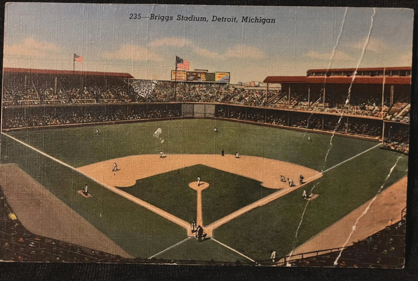 Brigg’s Stadium - Detroit, Michigan - Vintage Baseball Postcard