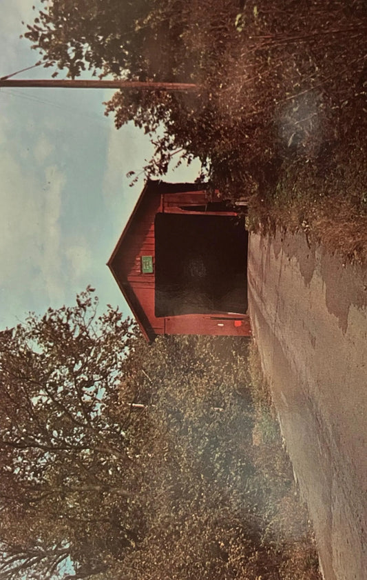Houck Bridge in Putman County, Indiana - Photo by John V. Pontiere Jr. - Vintage Covered Bridge Postcard