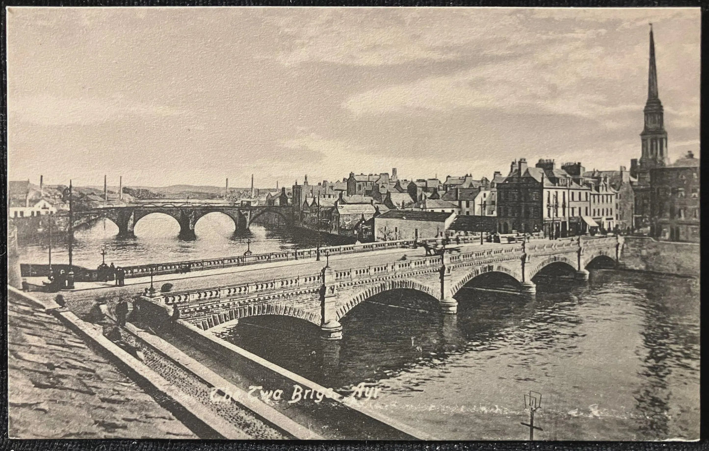 The Twa Bridge, Ayr - Vintage United Kingdom Postcard