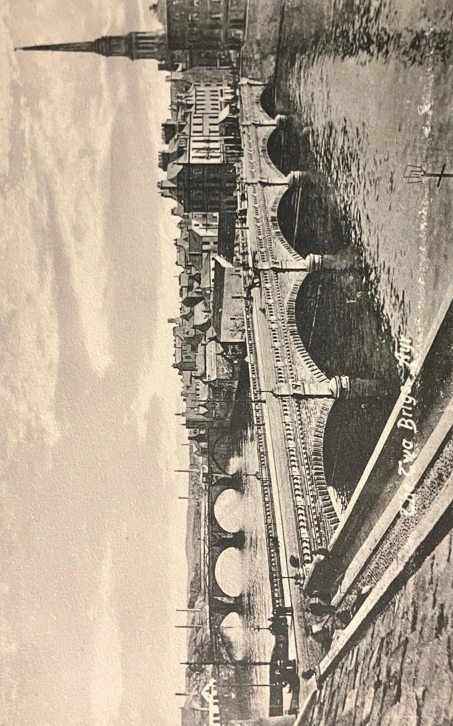 The Twa Bridge, Ayr - Vintage United Kingdom Postcard