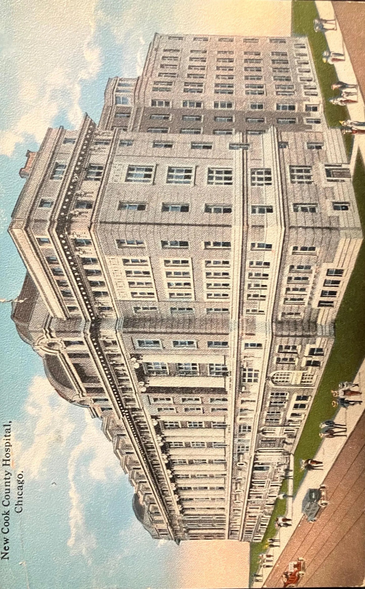 New Cook County Hospital, Chicago, Illinois - Vintage Postcard