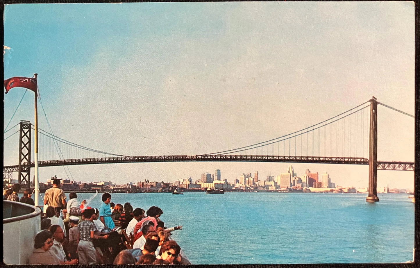 The Ambassador Bridge - Photo: David Gunn - Vintage Postcard