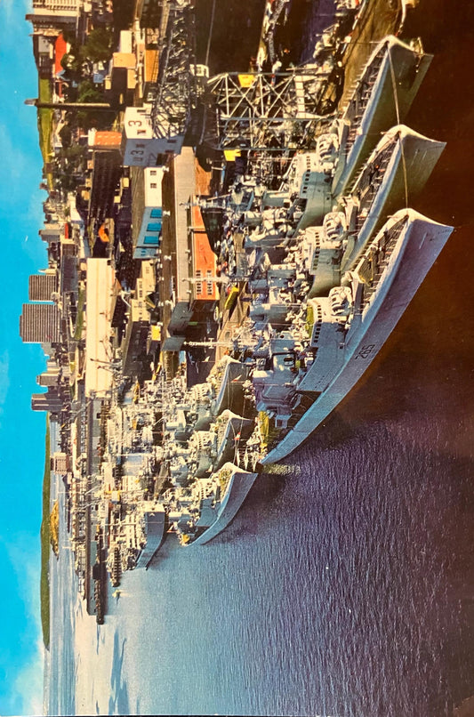 Halifax from Angus L. MacDonald Bridge, Nova Scotia - Photo by E. Otto - Vintage Postcard
