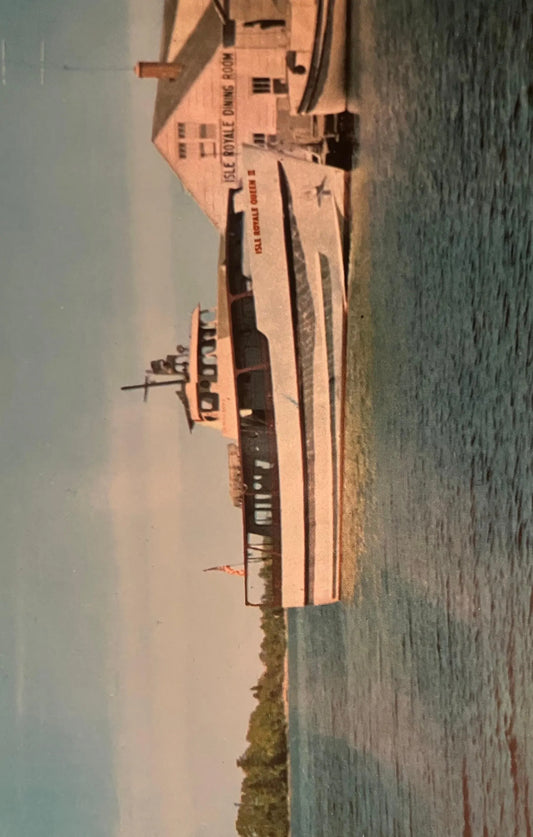 Isle Royale Queen II - Port of Copper Harbor, Michigan - Vintage Postcard
