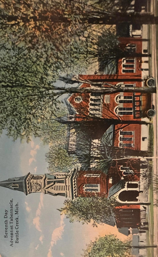 Seventh Day Adventist Tabernacle, Battle Creek, Michigan - Vintage Postcard