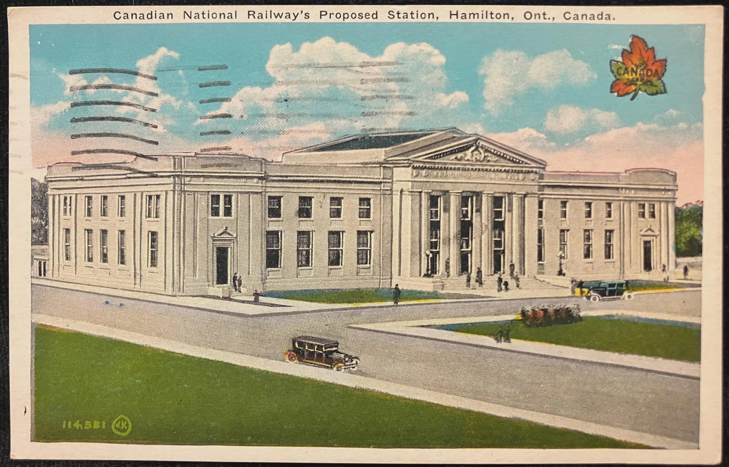 Canadian National Railway’s Proposed Station - Hamilton, Ontario, Canada - 1933 Postcard