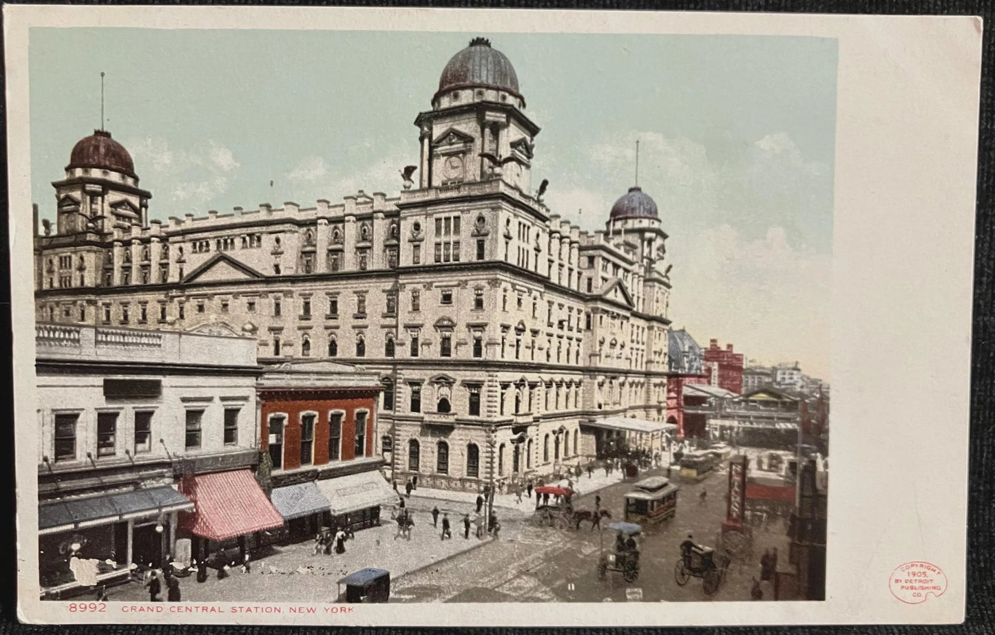 Grand Central Station, New York - Copyright 1905, By Detroit Publishing Co. - Vintage Address only backsidePostcard