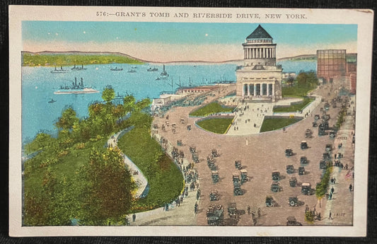 Grant's Tomb and Riverside Drive, New York - Vintage Postcard