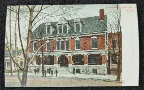 Elk's Home in Lansing, Michigan - Pre-1910 Vintage Postcard