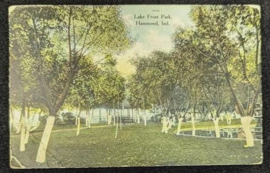 Lake Front Park, Hammond, Indiana - Vintage Postcard