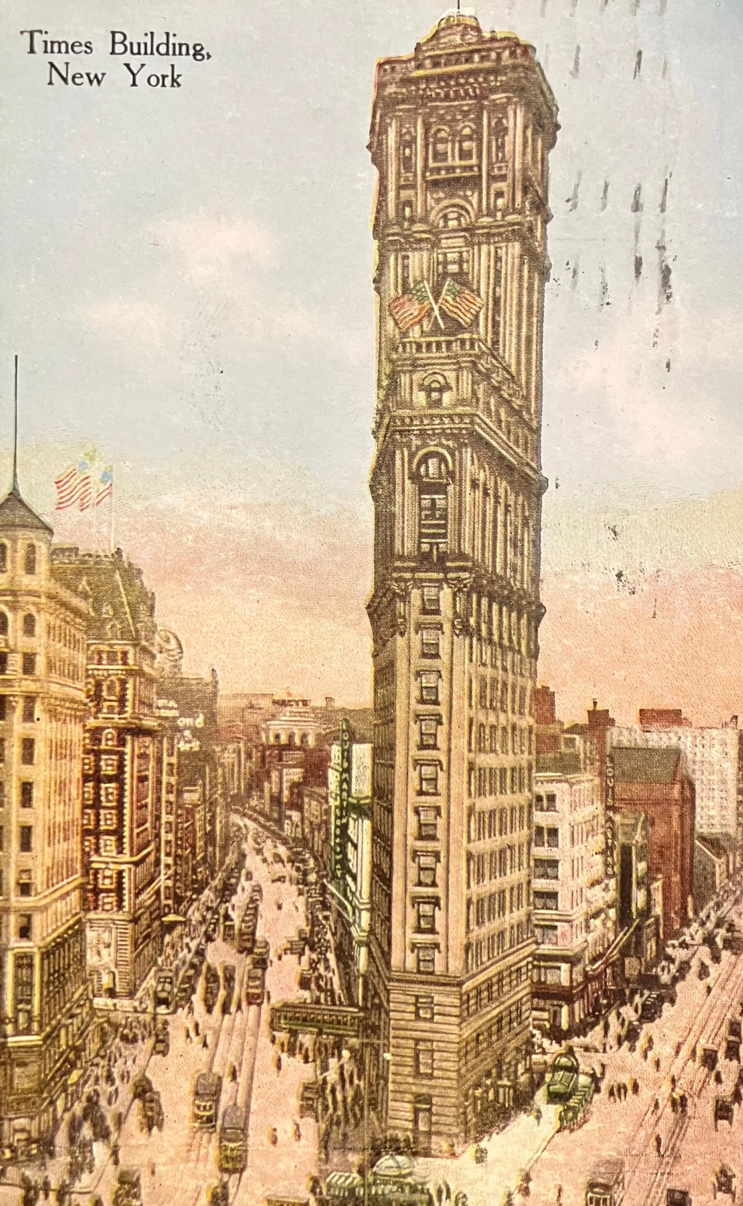 Times Building, New York - Vintage Postcard