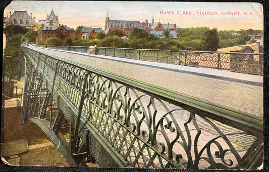 Hawk Street Viaduct, Albany, New York - Vintage Postcard