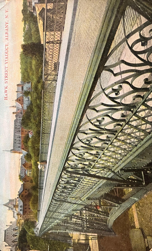 Hawk Street Viaduct, Albany, New York - Vintage Postcard