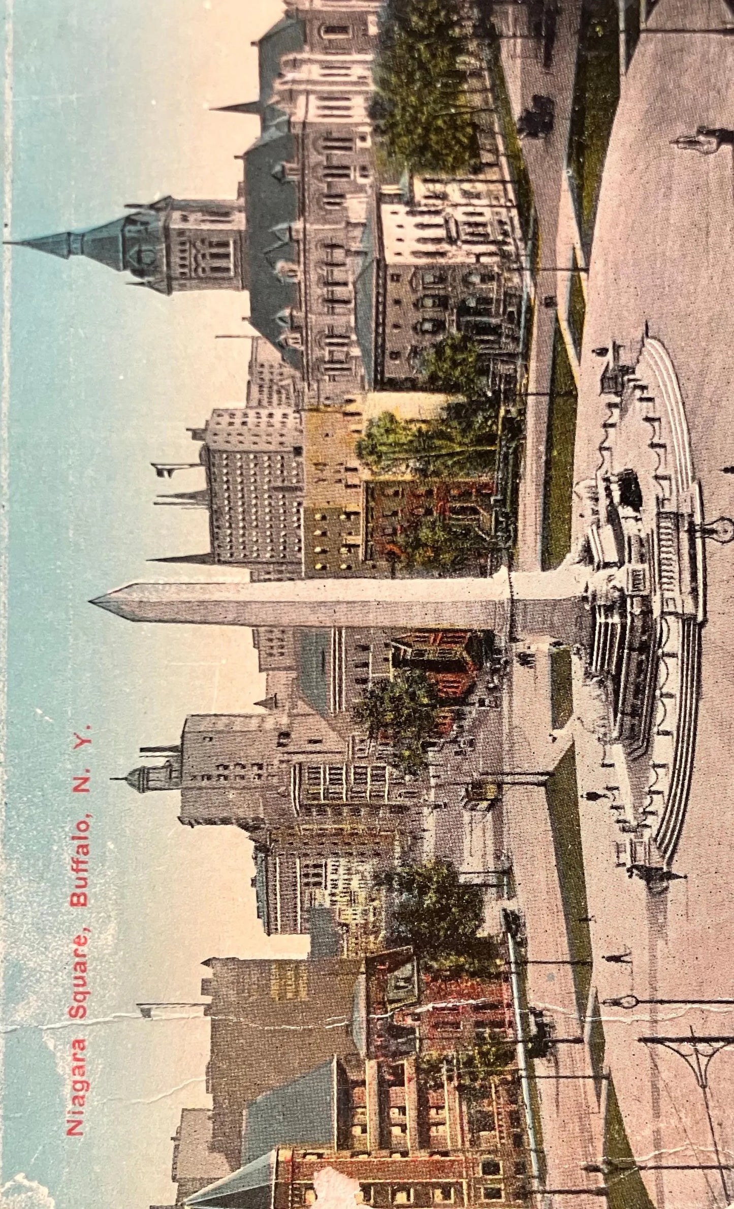 Niagara Square, Buffalo, New York - Vintage Postcard