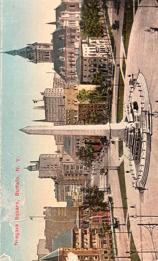 Niagara Square, Buffalo, New York - Vintage Postcard
