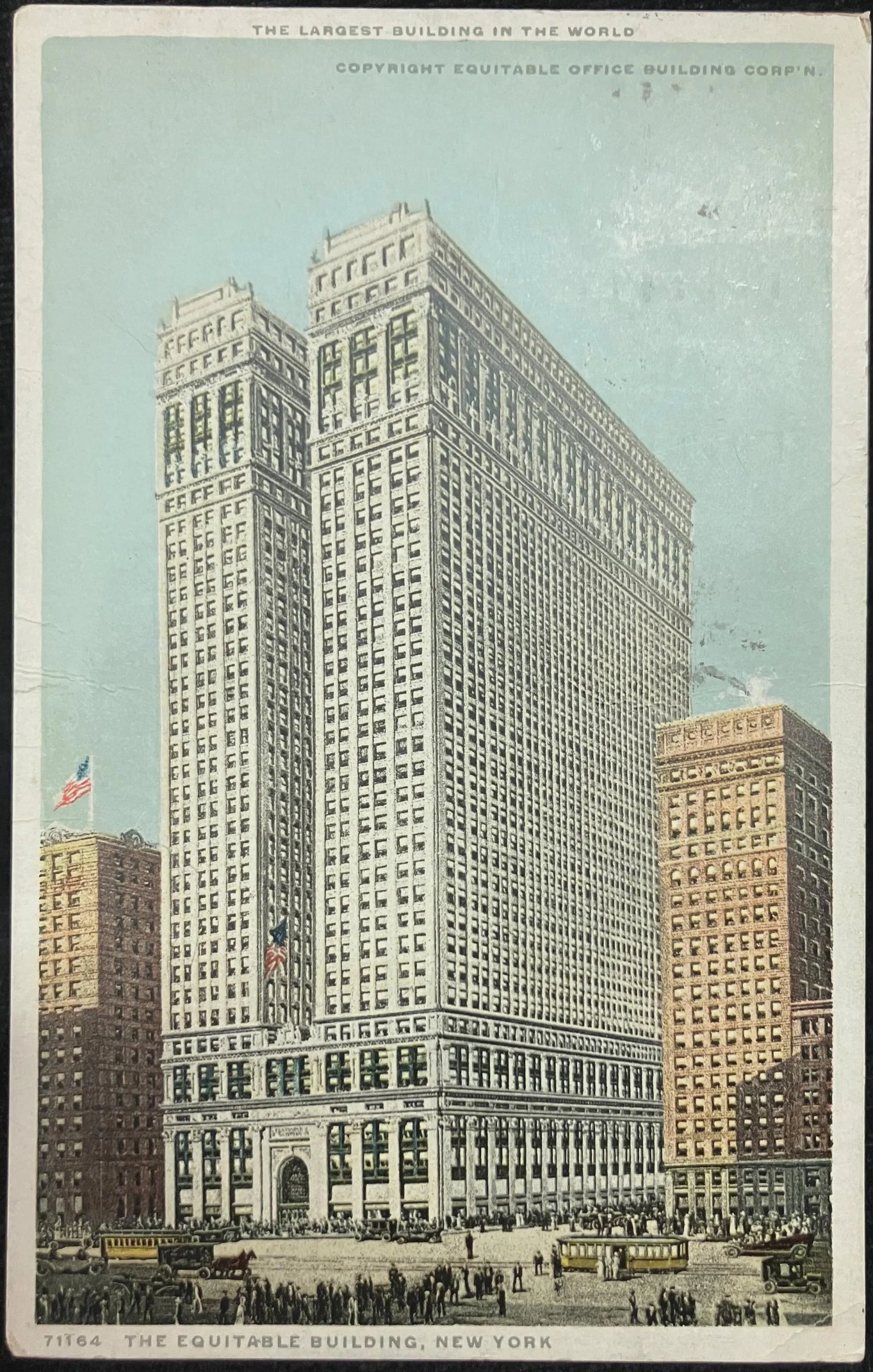 The Largest Building in the World - The Equitable Building, New York - Vintage Postcard