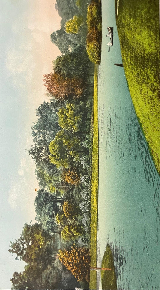 Lake Scene in Rockefeller Park - Cleveland, Ohio - Vintage Postcard
