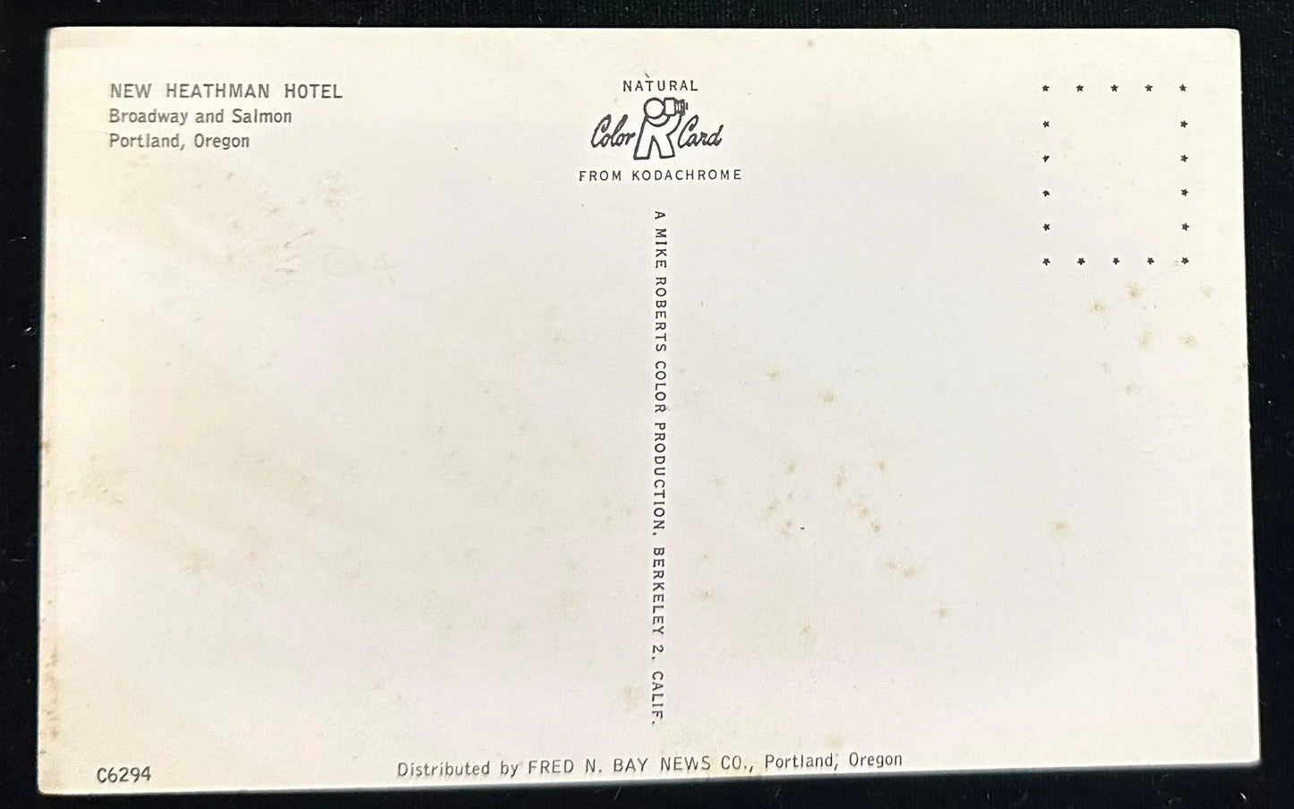 New Heathman Hotel, Portland, Oregon - Vintage Postcard