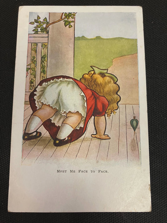 Meet Me Face to Face - Vintage Postcard