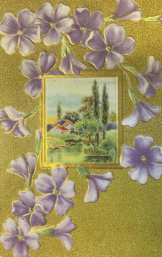 Landscape Floral Series No. 7 - Vintage Postcard