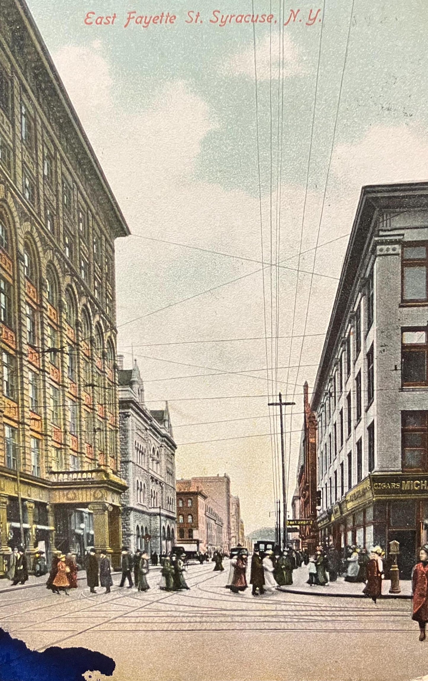 East Fayette St., Syracuse, New York - Vintage Postcard