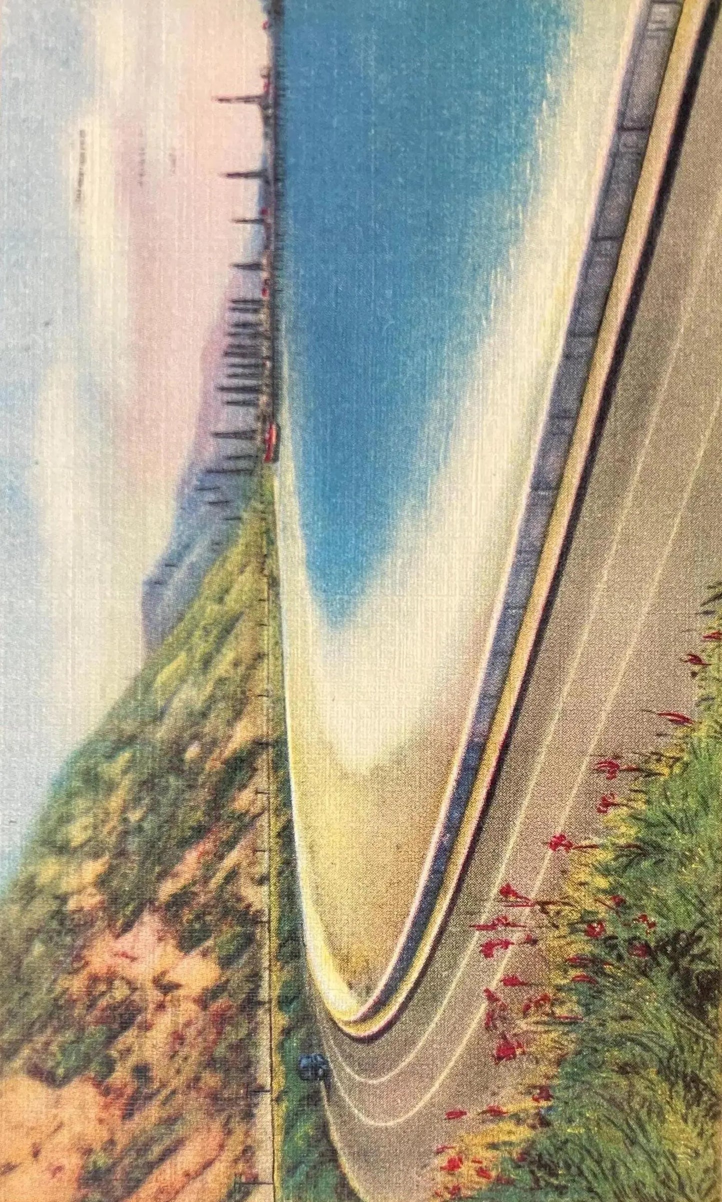 Between Ventura and Santa Barbara - Along the Coast Highway in California - Vintage Postcard