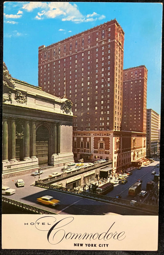 Hotel Commodore New York City - Photo by Hannah Color Prod. - Vintage Hotel Postcard
