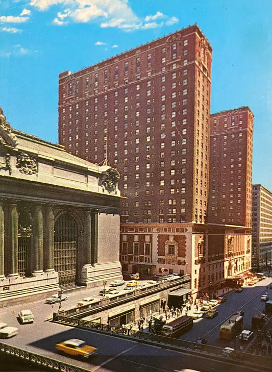 Hotel Commodore New York City - Photo by Hannah Color Prod. - Vintage Hotel Postcard