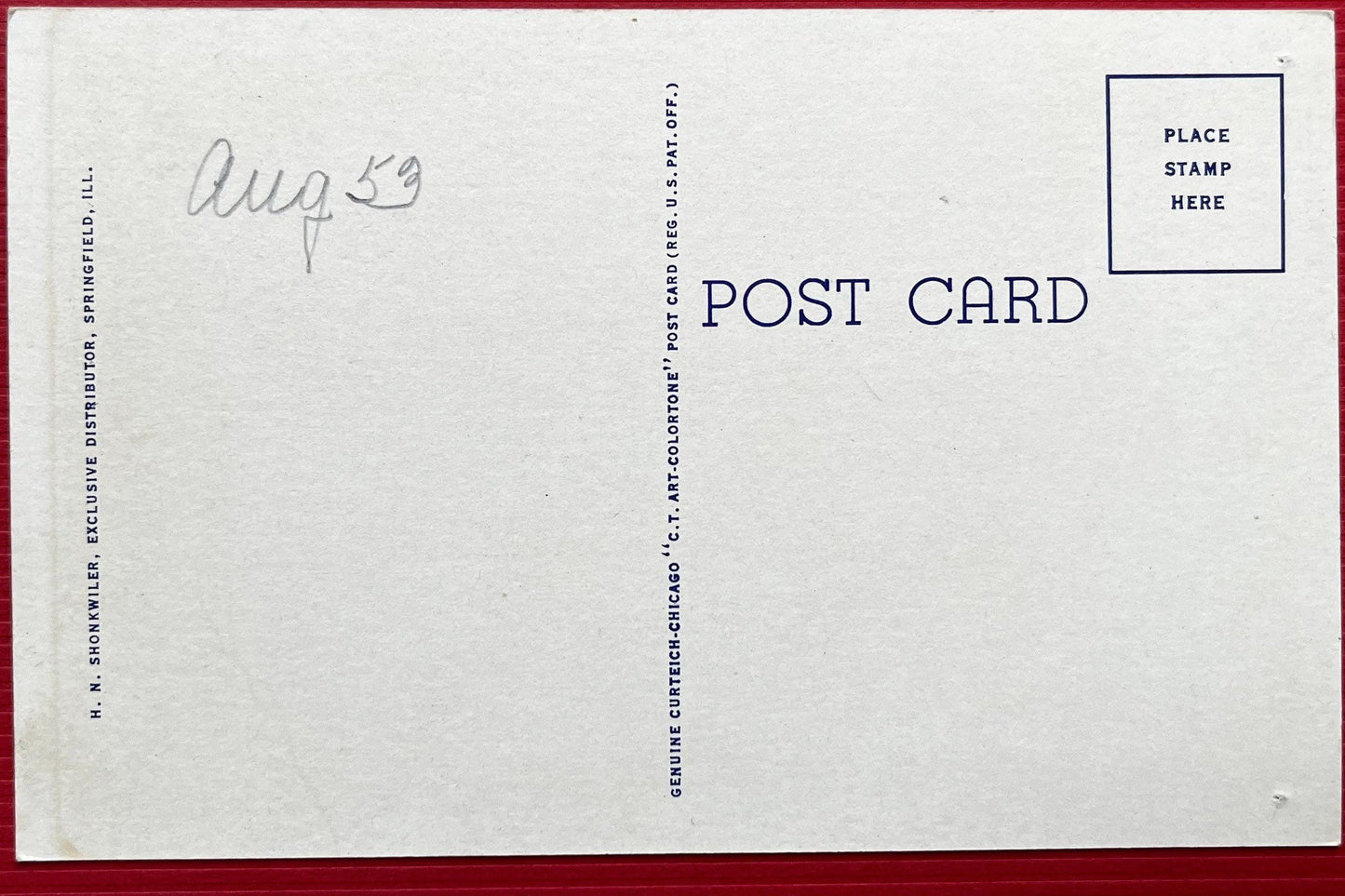 This Cur Teich Co. linen postcard depicts the Lincoln Tomb at sunset in Springfield, Illinois. The tomb is the resting place for Abraham Lincoln, his wife, and three of his sons. This is the perfect postcard for any Abraham Lincoln fans! Back: Small amount of handwritingGreat conditionPostmark: NonePublisher: Curt Teich Co. 1931