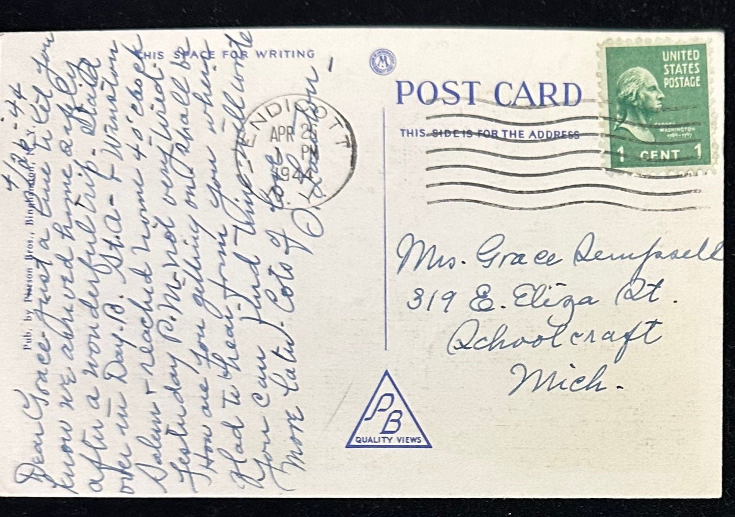 211 Ideal Hospital, Endicott, New York - Linen Postcard