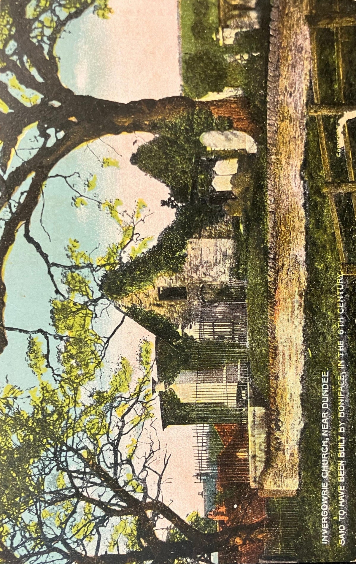 Invergowrie Church - Near Dundee, Scotland - Made in England - International Postcard