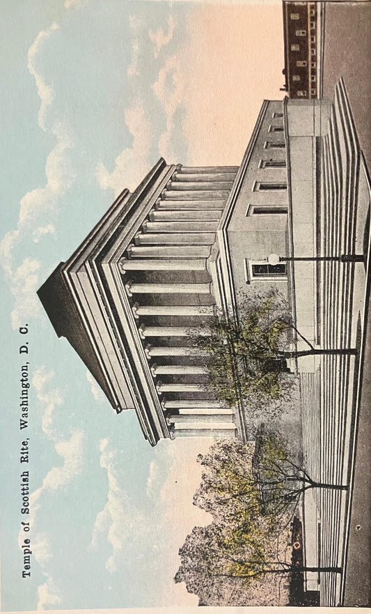 Vintage Color Postcard Template of Scottish Rite, Washington DC