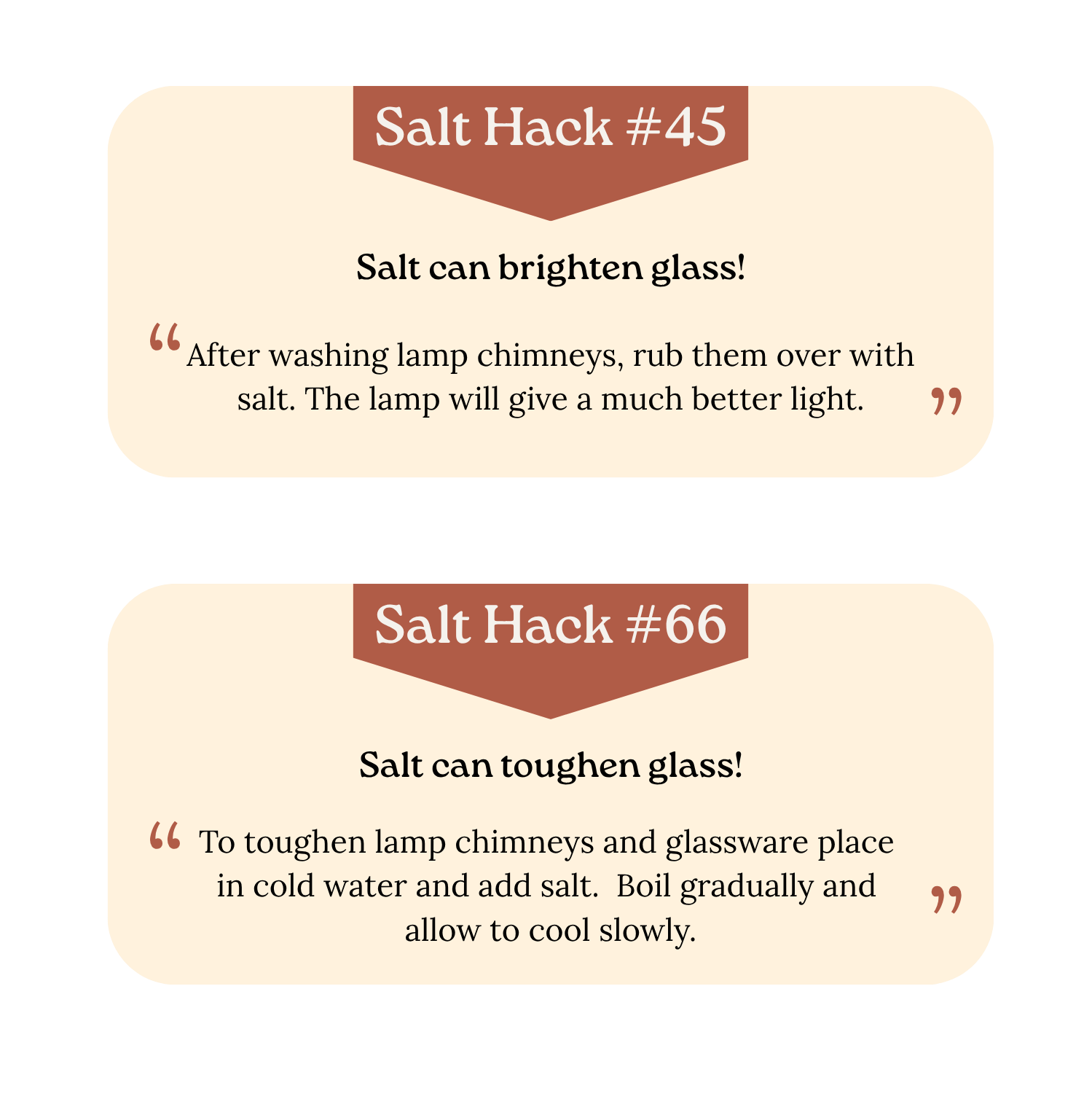 A Hundred and One Uses for Salt: Salt Hacks #45 and #66 – Ephemera4You