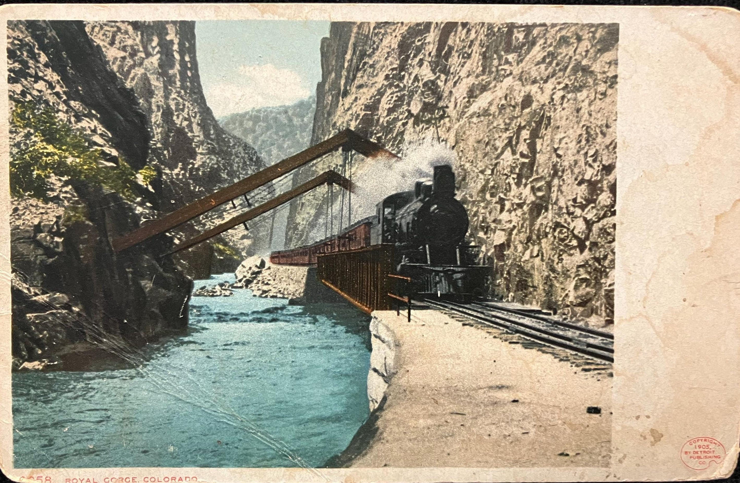 Royal Gorge, Colorado - Copyright 1905 Detroit Publishing Co. - Vintage Postcards