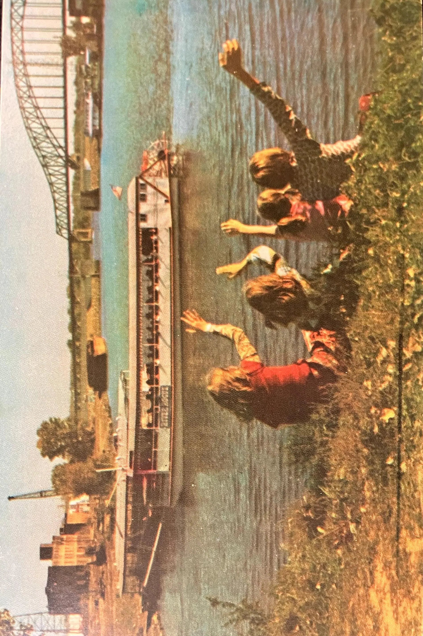 The River Rogue on the Mississippi River - Dubuque, Iowa - Vintage Bridge Postcard