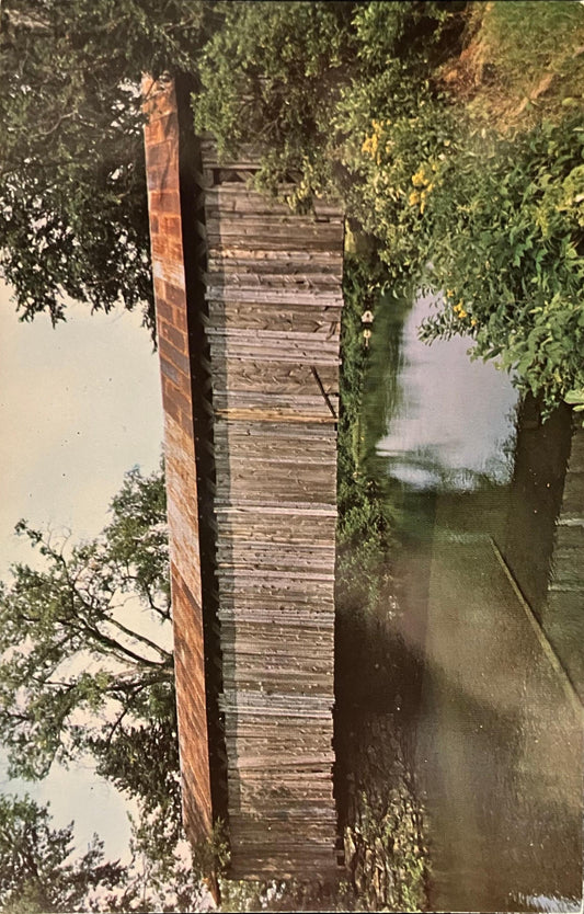 Old Covered Bridge between East Berkshire and Montgomery, Vermont - Photo by Frank L. Forward - Vintage Postcard