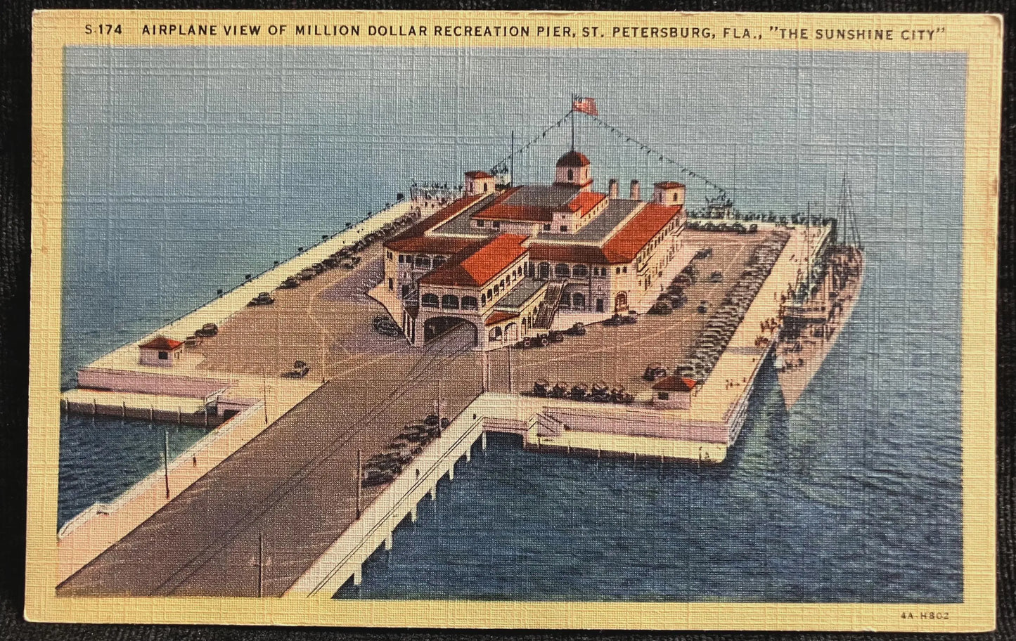 Recreation Pier in Tampa Bay, Florida - Vintage Seaside Postcard