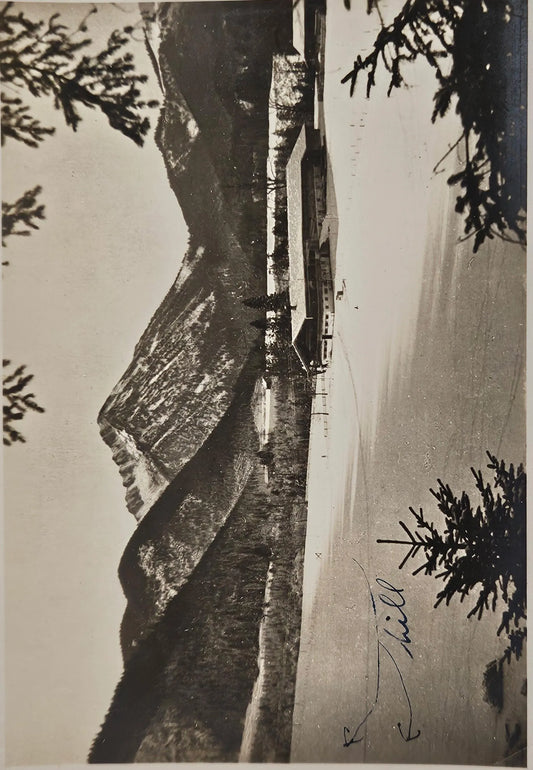 [price] 1952 Photo Postcard - Ski Hill in Tegernsee, Germany - Vintage International Postcard