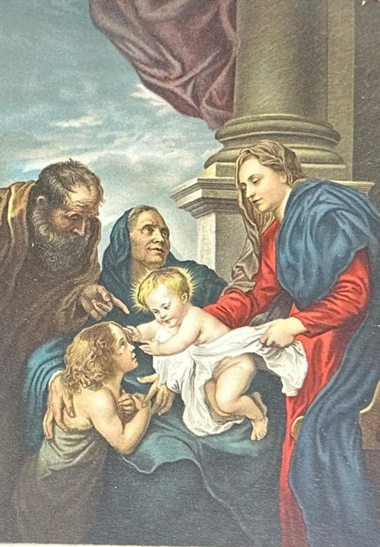 Sacra famiglia - Terino - Van Dyek - Vintage Italian Christmas Postcard