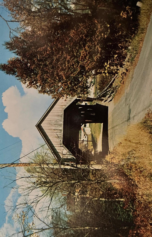 Old Covered Bridge in Lyndon, Vermont - Photo by Frank L. Forward - Vintage Postcard