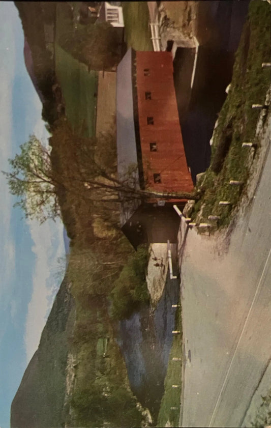Old Covered Wood Bridge in West Arlington, Vermont - Photo by Frank L. Forward - Vintage Postcard