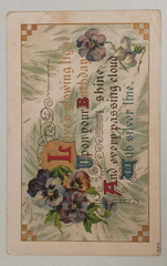 Silver Lining Birthday -  Embossed with Gold Accents  - Vintage Post Card - Series 560 - 1910