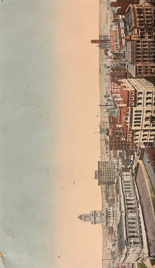 Bird's Eye View - Des Moines, Iowa - Vintage Postcard