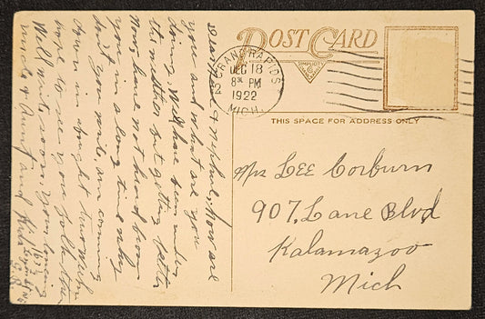 Commercial Savings Bank Building - Grand Rapids, Michigan - Black and White Postcard