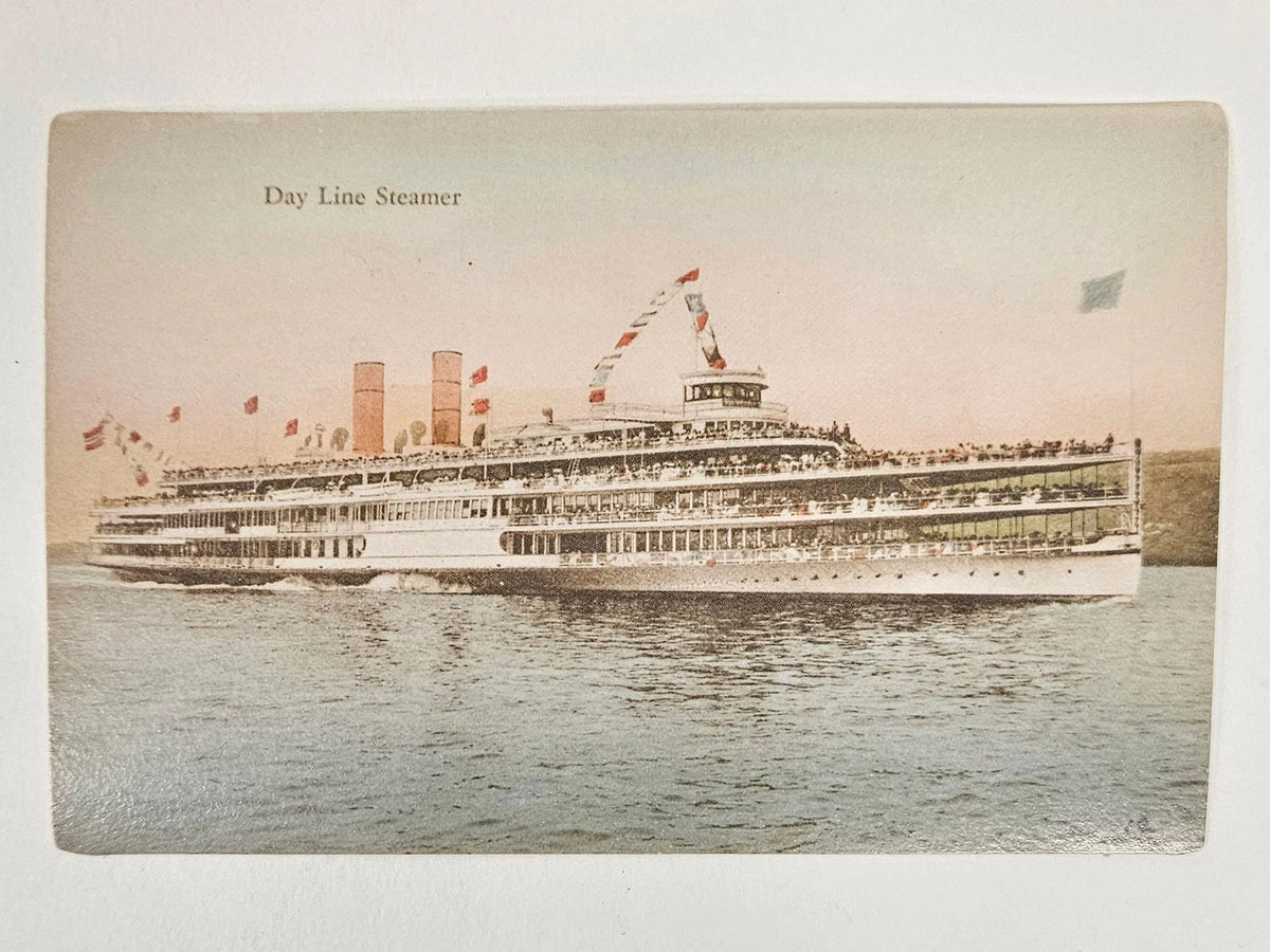 PR $5-$9? & Description - Day Line Steamer Hudson River New York Steamboat Cruise Ship