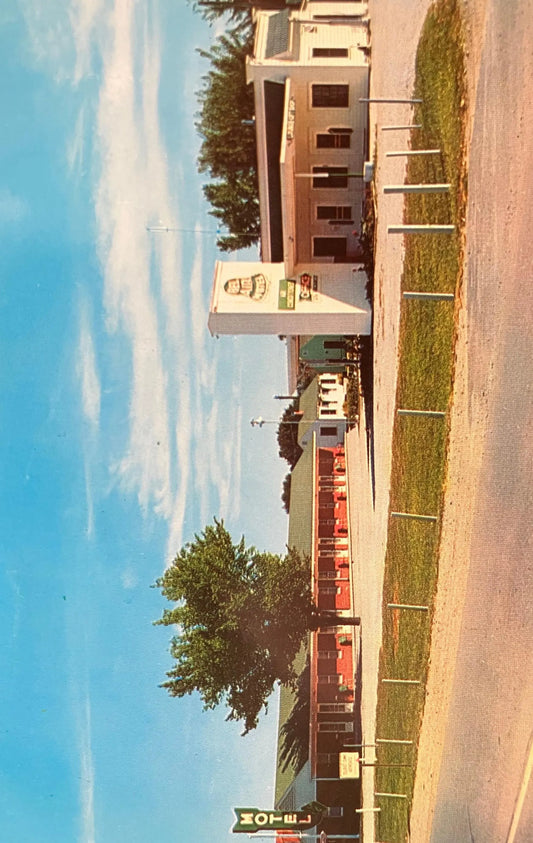 Bel-Air Motel - Monroe City, Missouri- Photo by Kenneth C. Botkins - Vintage 1960s Motel Postcard
